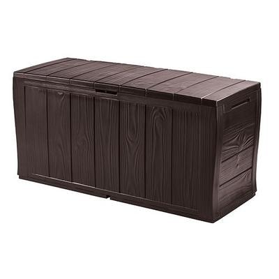 CAP’N COOK 300L Gartenbox | LxBxH 117 x 45 x 57 cm | 300 Liter  | Kissenbox mit Deckel | Auflagenbox | Braun | Max. Belastung des Deckels: 200 kg
