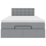 thumbnail of vidaXL Ottoman-Bett mit Matratze & LEDs Hellgrau 120x200 cm Stoff