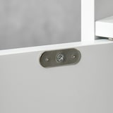 thumbnail of kleankin armario alto de baño con 3 puertas y 3 estantes abiertos columna auxiliar de baño para salón aseo dormitorio estilo moderno 15x17x120 cm