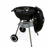thumbnail of Barbecue a Carbone Portatile con Coperchio e Ruote per Giardino 43x72 cm