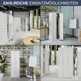 thumbnail of Umkleideschrank Spind WIEN - 2 Abteile, Etikettenhalter Lüftungsschlitze | Umkleidespind Metall Schließfachschrank Garderobenspind, 180x60x50cm Grau