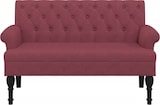 thumbnail of Décoshop26 - Bank mit gesteppter Rückenlehne und Armlehnen 120 x 62 x 75,5 cm in bordeauxrotem Stoff DEC024659
