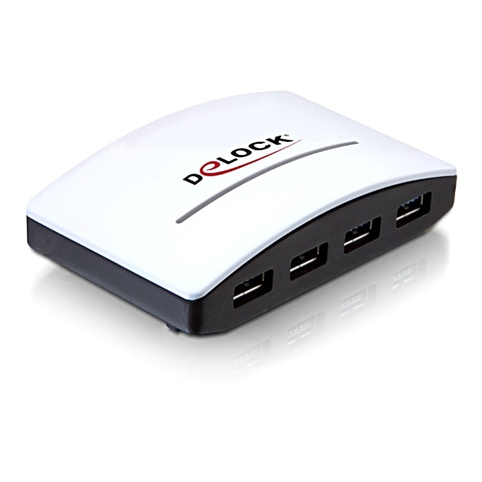 Delock USB 3.0 Externer Hub 4 Port mit Netzteil