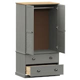 thumbnail of vidaXL Kleiderschrank VIGO Grau 90x55x176 cm Massivholz Kiefer
