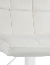 thumbnail of DELUKE® Barhocker BRISBAN - Creme, Samt, Weiß | Barhocker mit Lehne Barstuhl Tresenhocker Tresenstuhl Kneipenhocker Kneipenstuhl