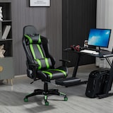 thumbnail of SVITA Stuhl Bürostuhl Schreibtischstuhl Drehstuhl Fußablage ergonomisch schwarz grün