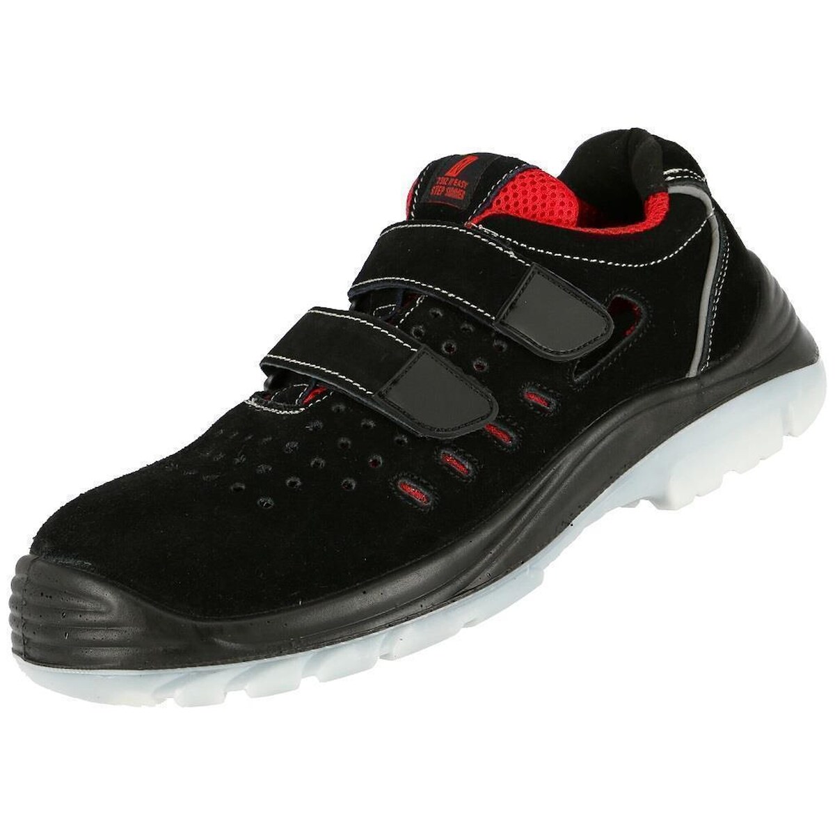 AS Arbeitsschutz Arbeitsschuhe Nitras Easy Step SA Sandalen | Gr. 42 | Velourleder | schwarz