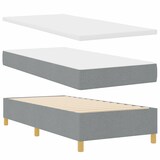thumbnail of vidaXL Boxspringbett mit Kopfteil Hellgrau 200 x 80 cm Stoff