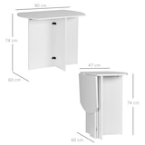 thumbnail of HOMCOM Tavolo da Cucina Pieghevole Salvaspazio 90x60x74cm Bianco