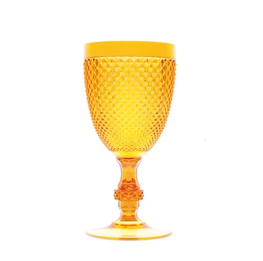 Excelsa set de 6 copas Diamond plástico 39 cl amarillo