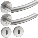 thumbnail of Türgriff Edelstahl Türgarnitur Türdrücker Türbeschlag Türklinke Innentür Bad WC LIA BB Garnitur-SET