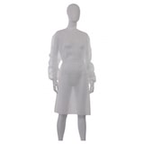 thumbnail of Einweg-Schutzkittel in Weiß zum Binden mit Trikot-Bündchen, PP-Vlies 25g/m² - Gr. L - VE 180 Stück