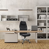 thumbnail of Sedia da ufficio / poltrona presidenziale FERRARA Pelle nero hjh OFFICE