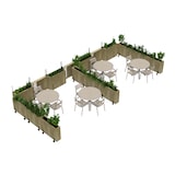 thumbnail of Jardinera de Madera Separador de Terrazas con Anclaje al Suelo 100 x 24 x 80 cm más Cortavientos 40 cm