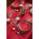 thumbnail of 500 Teller Weihnachten rot gold Merry Christmas Pappteller Einweg