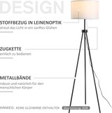thumbnail of Stehlampe Standleuchte E27 Schwarz 37x37x152 cm mit Stativdesign 3 m Kabel Pedalschalter Stahlrahmen und klassischem Lampenschirm