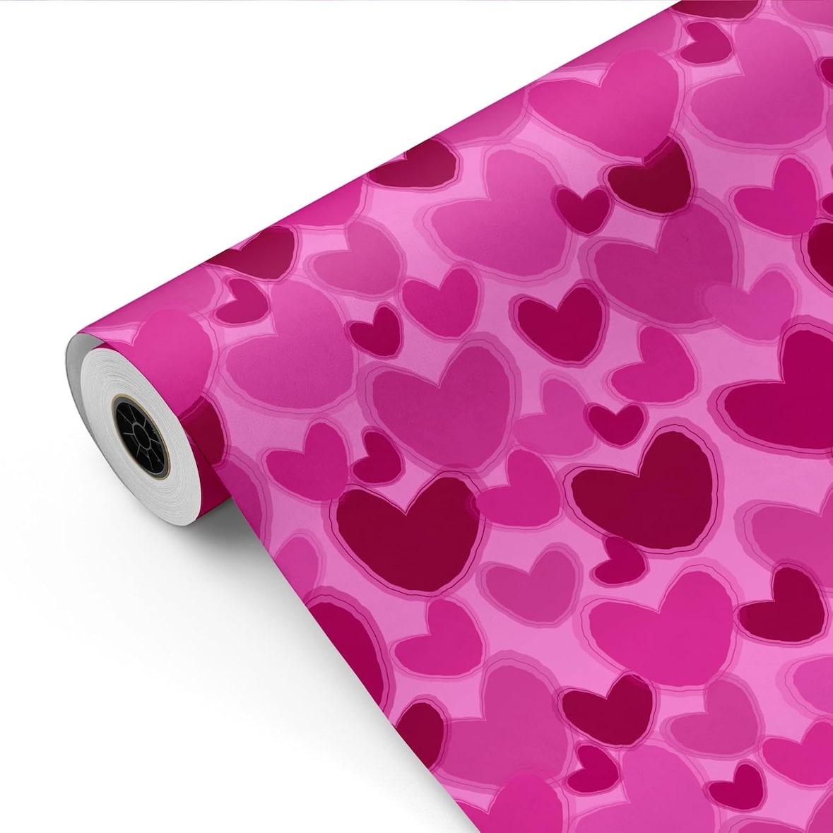 Bobina papel de regalo, rollo 62 cm x 40 m • Corazones Agatha • Ideal para: tiendas, negocios, comercios, envolver regalos
