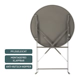 thumbnail of SVITA BERLIN Bistroset Metalen Zitgroep Balkon Opvouwbare Tafel Stoelen Taupe