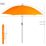 thumbnail of Aktive Guarda-sol de praia 8 varetas 220 cm laranja c/cabide