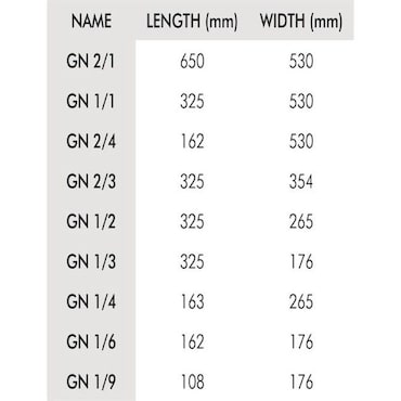 Contentor GN Vogue aço inoxidável 2 cm GN1/1 perfurado