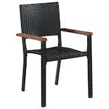 thumbnail of vidaXL 9-tlg. Garten-Essgruppe Poly Rattan Akazie Massivholz Schwarz