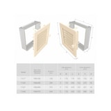 thumbnail of Griglia di ventilazione per camino 17x37  crema con tapparelle avvolgibili