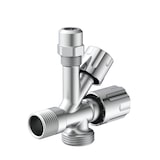 thumbnail of Geräte Universal Eckventil mit Spülmaschinenanschluss, ½" Eckregulierventil für Kaltwasserleitung, Absperrhahn Bad