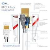 thumbnail of CSL 8k HDMI Kabel 2.1, 4K Ultra HD, UHD, Full HD, 3D, ARC, High Speed mit Ethernet, HDMI Typ A - 10m