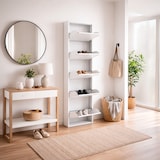 thumbnail of Scarpiera Slim In Metallo 5 Ante A Ribalta Ultra Sottile Salvaspazio Mobile Portascarpe Moderno Ingresso Camera Corridoio 172 x 50 x 15 Cm Bianco