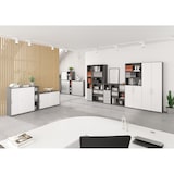 thumbnail of bümö Regal Buche, Standregal aus Holz für 6 Ordnerhöhen - Bücherregal groß 40 cm schmal, Aktenregal für Ordner & Bücher, großes Büroregal, Holzregal,