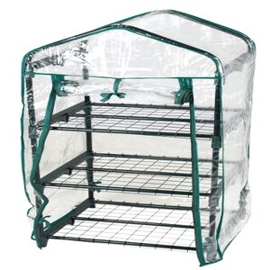 Lex Gewächshaus Foliengewächshaus Frühbeet Treibhaus Balkon 3 Etagen 50x45x104cm