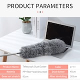 thumbnail of Intirilife Mikrofaser Staubwedel mit Teleskopgriff in Grau - 81 (256) x 13 cm - Biegbar abnehmbar waschbar
