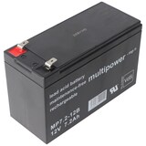thumbnail of Multipower MP7-12B 12V 7Ah 6,3mm Faston Bleiakku AGM Blei Gel Akku