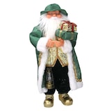 thumbnail of Vacchetti Babbo natale in tessuto oro verde cm27x14h60
