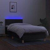 thumbnail of vidaXL Boxspringbett mit Matratze & LED Schwarz 80x200 cm Stoff