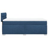 thumbnail of vidaXL Boxspringbett mit Matratze Blau 100x200 cm Stoff