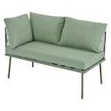 thumbnail of Merax Garten-Lounge-Set aus Eisen, Gartenmöbel-Set aus grünem Seil, L-förmiges Gartenmöbel-Set, Lounge-Set aus grünem Seil mit Sitzkissen