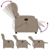 thumbnail of vidaXL Massagesessel Taupe Mikrofasergewebe