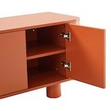 thumbnail of Meuble TV scandinave 3 portes L120 cm terracotta