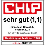 thumbnail of Bureaustoel / directiestoel ERGOHUMAN GEN2 zitting leder / rugleuning netbespanning zwart hjh OFFICE