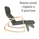thumbnail of Relax Fauteuil Schommelstoel met Voetsteun Mod. ZEN NATUURLIJK ZWART van Yelloo