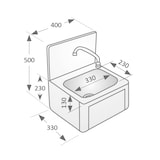 thumbnail of Lavamanos de Pared Industrial en Acero Inoxidable de Rodilla - LV-RP