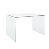 thumbnail of Scrivania Scrittoio da Ufficio Studio Soggiorno in Vetro Curvato Design Curvo Stile Moderno Minimal Chic - Luxury Z-09 - 120 x 74 x 70 cm Trasparente