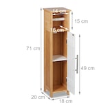 thumbnail of Relaxdays Toilettenpapierhalter stehend, Badezimmeregal HBT: 71x18x20 cm, MDF & Bambus, WC Papier Schrank, braun/weiß