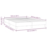thumbnail of vidaXL Bettgestell ohne Matratze Schwarz 160x210 cm Samt