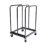 thumbnail of Bankettisch rund Transportwagen für 8 Tischen, Hammerschlag, 80x75x124cm (BxTxH), T90500