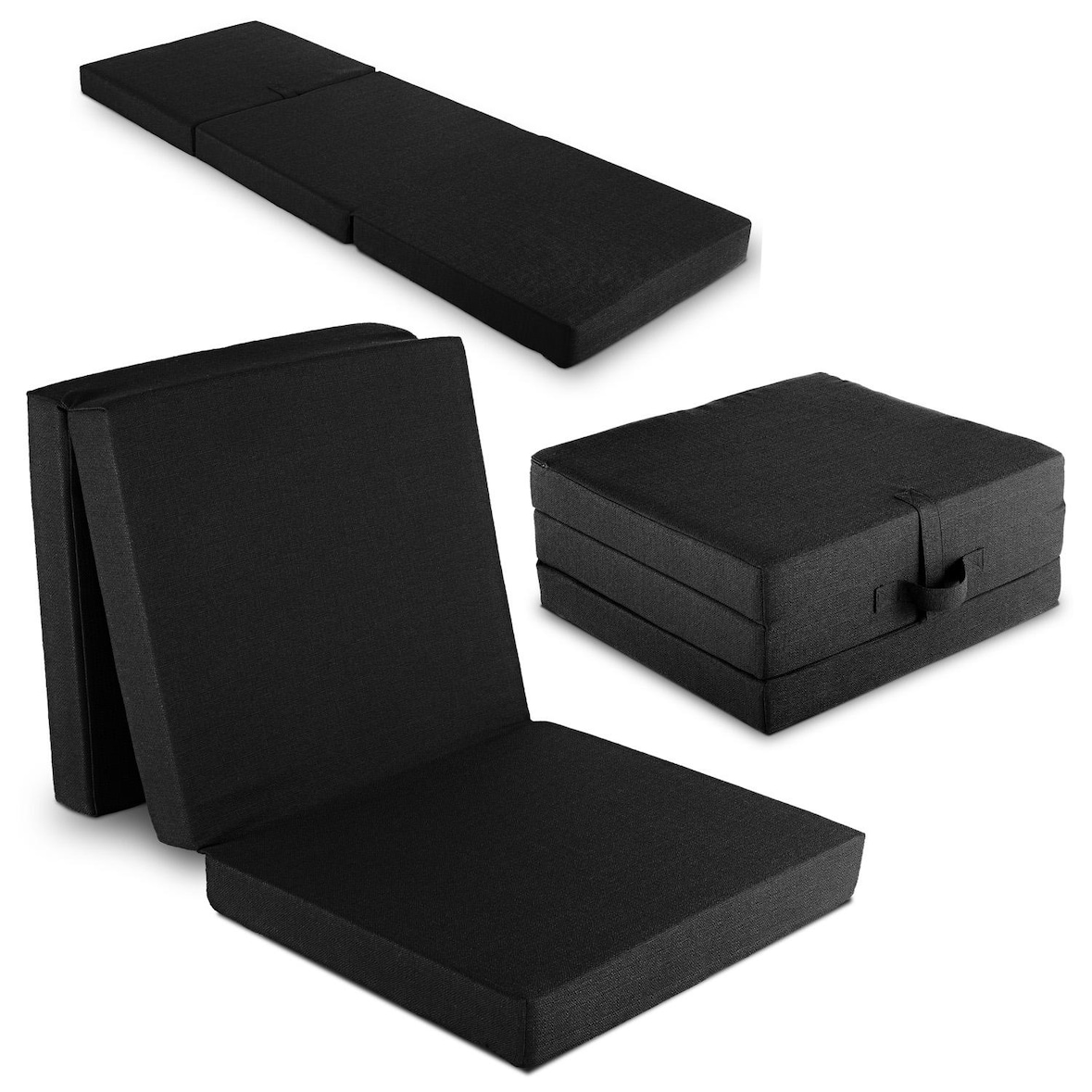 CloudComfort Premium vouwmatras 70 x 195 cm zwart