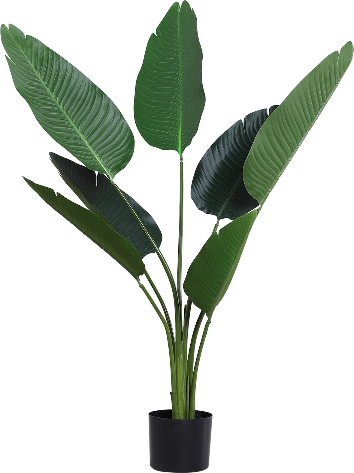 Outsunny planta de decoración artificial de palma árbol realista con maceta 7 hojas Ø15x120 cm