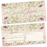 thumbnail of Gutscheine Restaurant Gastro Wildblumen 100 Stück - Gutscheinkarten mit Blumen für Gewerbe Wellness Floristik