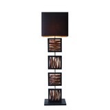 thumbnail of SalesFever Stehleuchte | Gestell Treibholz / Schirm Stoff | B 40 x T 20 x H 163 cm | Natur – Schwarz